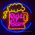 Custom 3d led neon sign bar beer neon tube logo signage decoration wall mounted